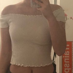 Brandy Melville white off the shoulder top 💞
